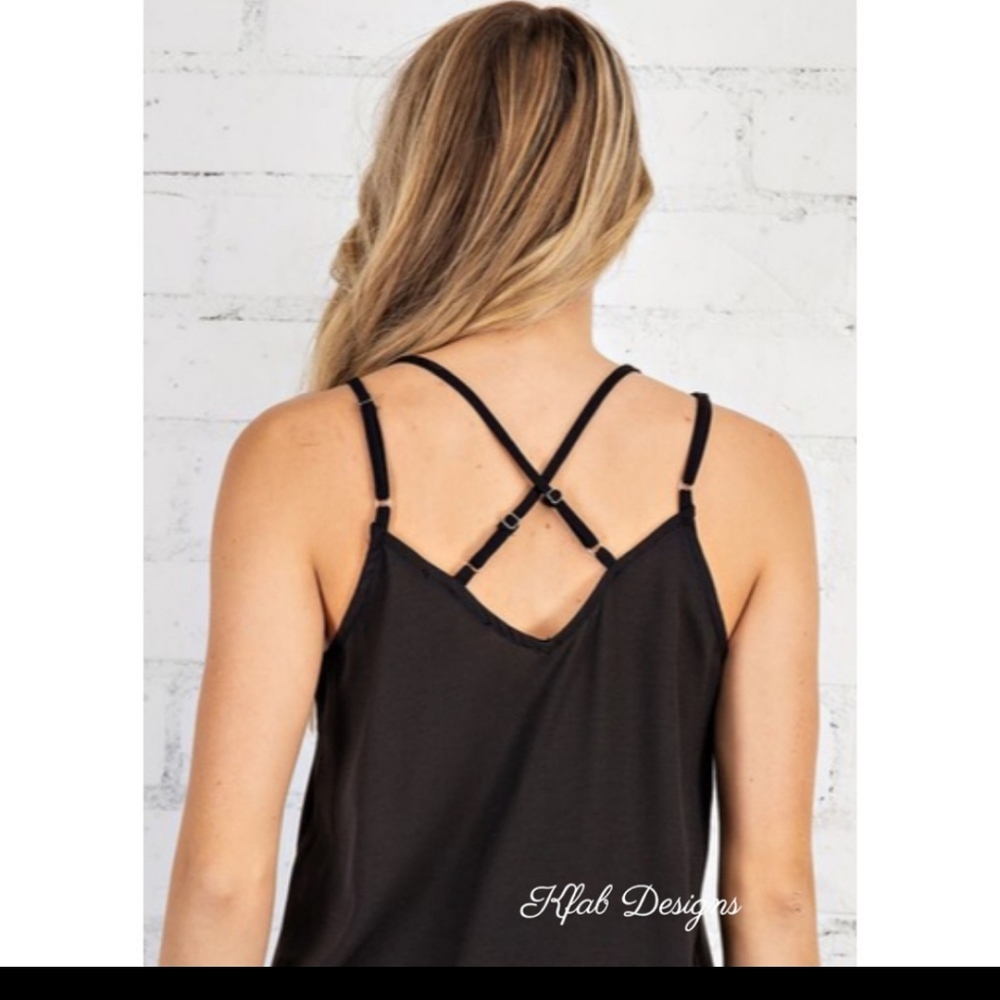 LAST ONE! V-Neck Double Adjustable Strap Button Top! - Picture 6 of 6